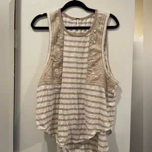 Free People Top with Mirror Embroidery
